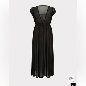 Torrid Maxi Mesh Short Sleeve Coverup Kimono